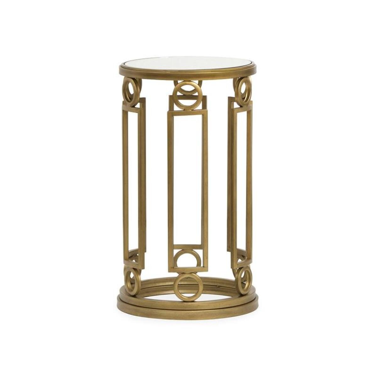 Lorena Round Accent Table End tables Burnished Brass 5