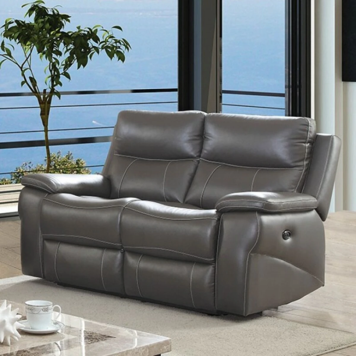 Lila Power-Assist Love Seat Loveseats Furniture of America 4
