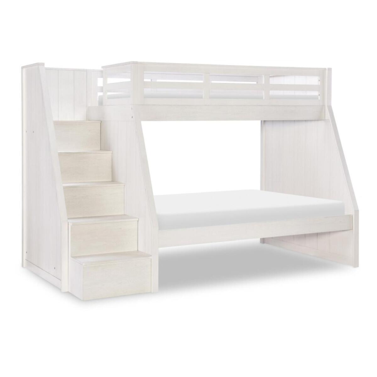 Complete Twin Over Full Bunk Bed Youth Beds Bleached Linen 3 Complete Twin Over Full Bunk Bed Youth Beds Bleached Linen 3