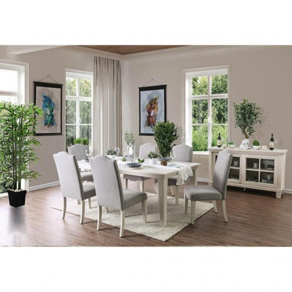 Daniella Dining Table Dining Tables Antique White/Gray 5