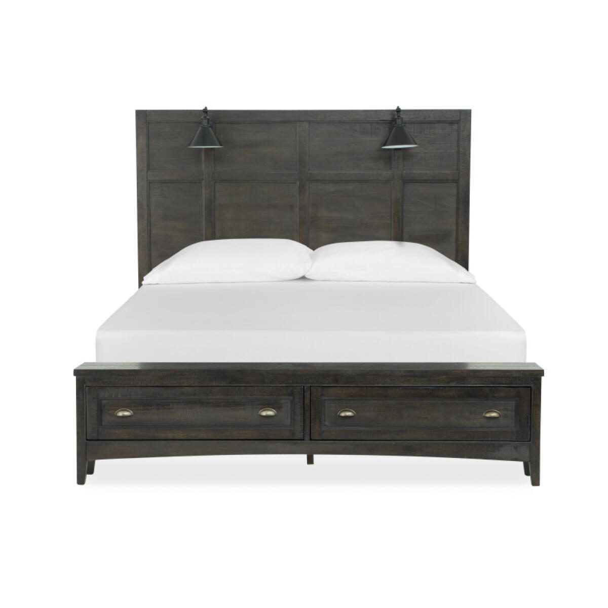 Westley B4399-69B Complete King Lamp Panel Storage Bed - Image 6