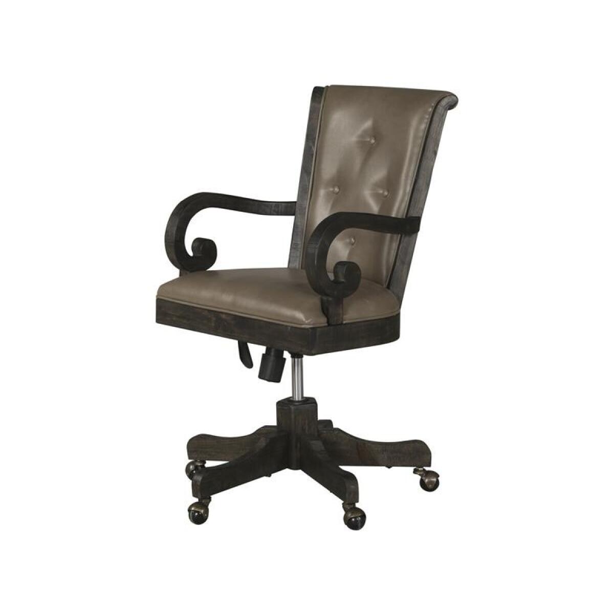 Bellamy Fully Upholstered Swivel Chair Office Chairs Brown 6