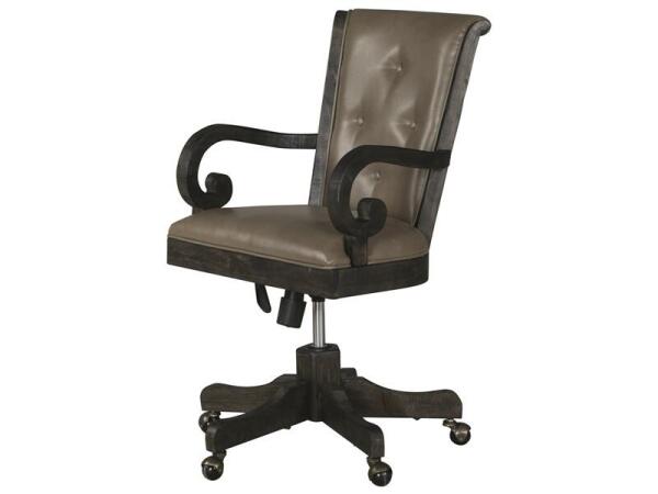 Bellamy Fully Upholstered Swivel Chair Office Chairs Brown 11
