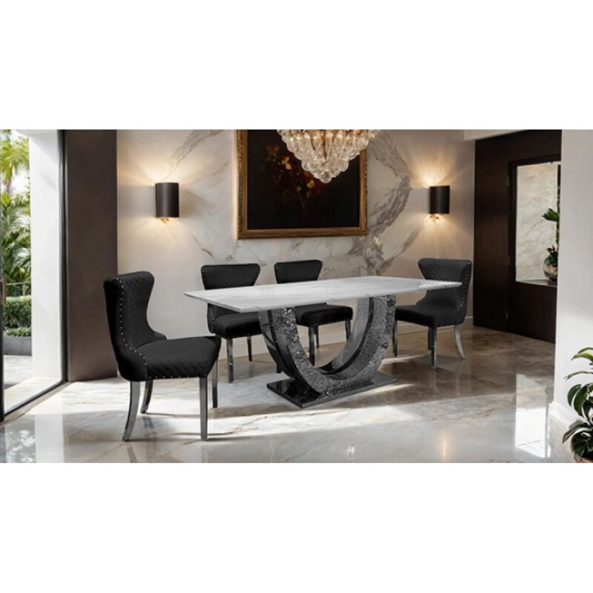 Portanova Chair, Silver/Black (2/CTN) - Image 2