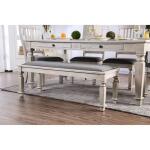 Georgia Bench Chairs & Benches Antique White/Gray 15