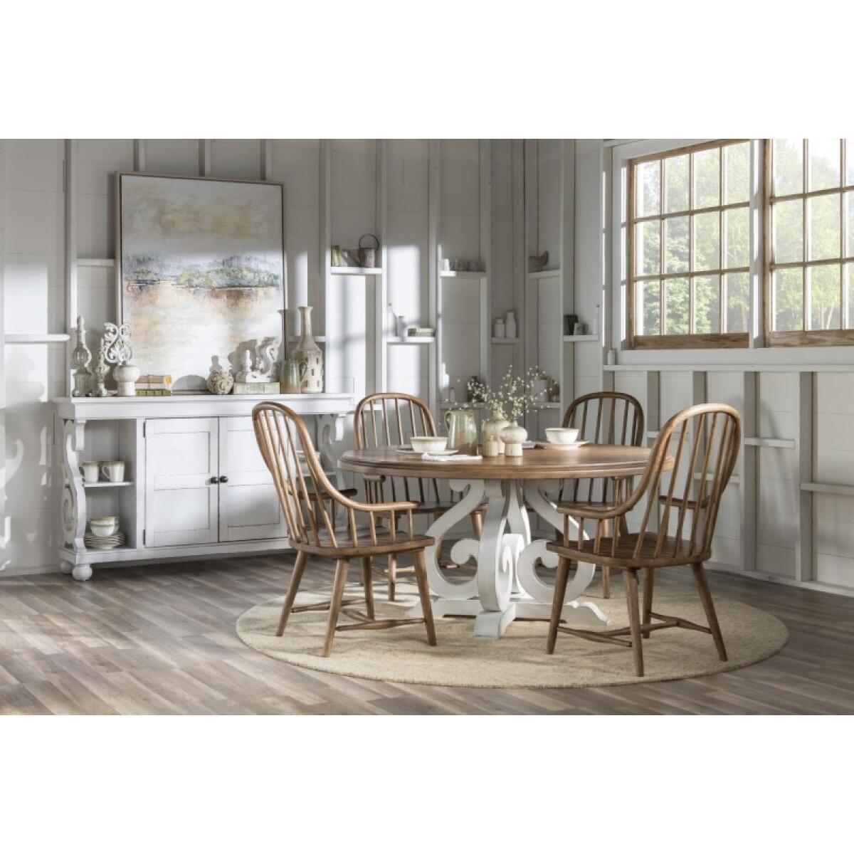 Round Dining Table Dining Tables Barnwood Oak And Picket Fence 7