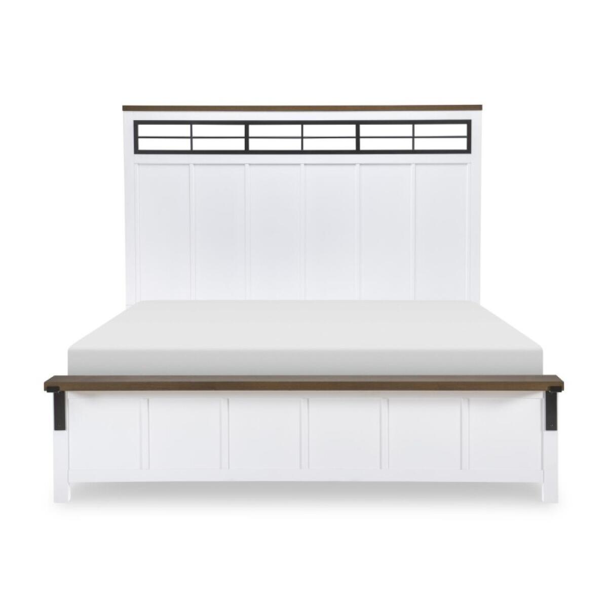 Complete Two Tone Panel Bed Queen 5/0 - Image 3