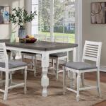 Calabria 7 Pc Counter Ht Table Set Dining Tables Antique White/Gray