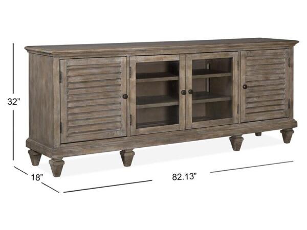 Lancaster Large Console Entertainment Stands Brown 12