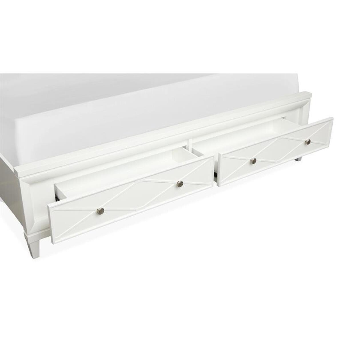 Springhouse Complete Queen Panel Storage Bed w/Upholstered Headboard - Image 6