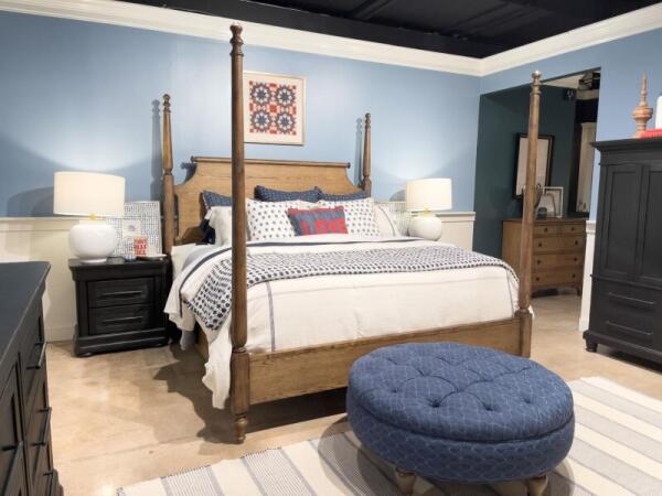 Complete High/low Poster Bed 5/0 Queen Beds Barnwood Oak 18