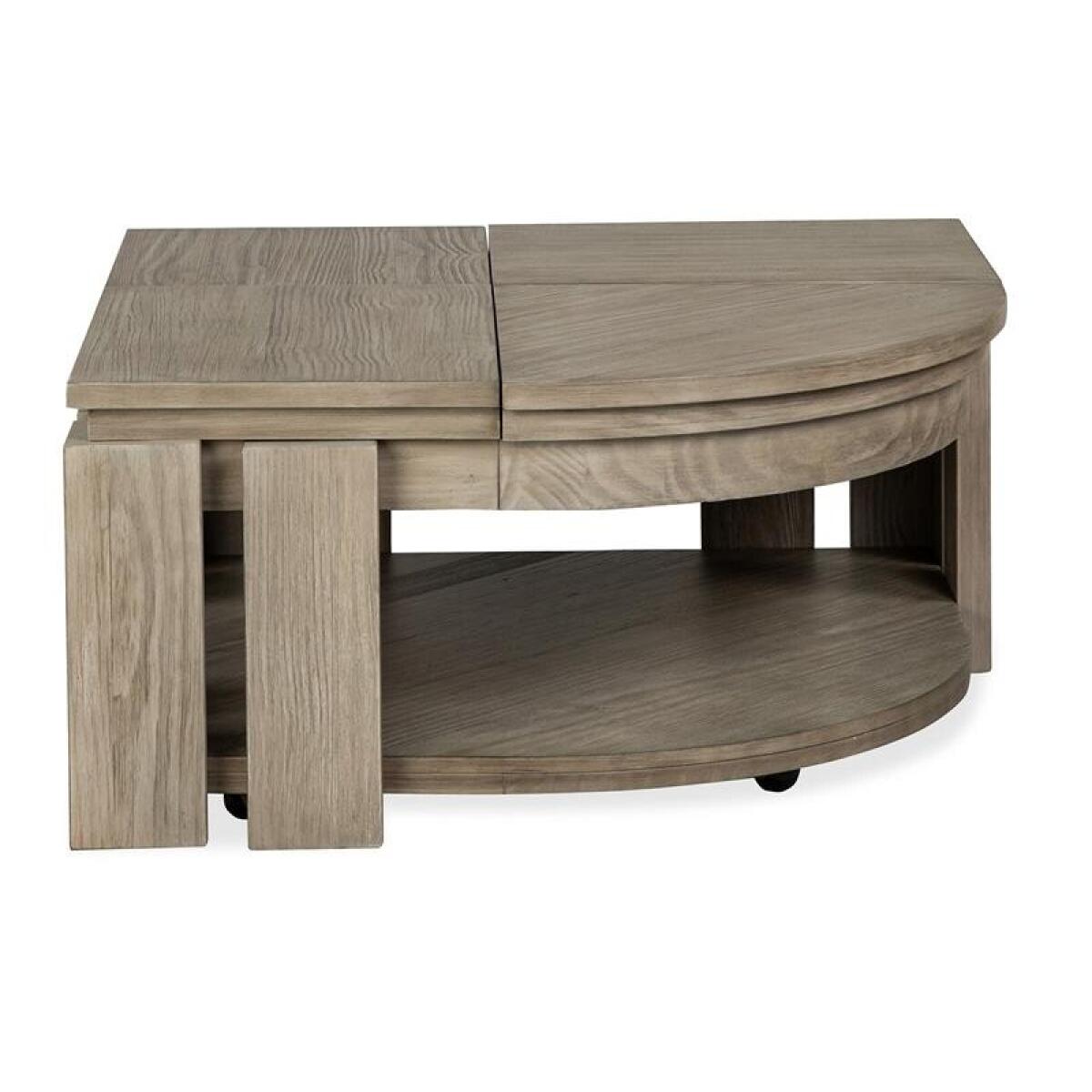 Conrad Pie Shaped Lift Top Cocktail Table w/Casters - Image 3