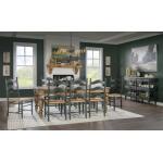 Turned Bobbin Leg Console Table Console Tables Barnwood Oak And Mallard Green 15