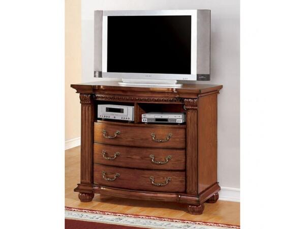 Bellagrand Media Chest Media Chests Antique Tobacco Oak