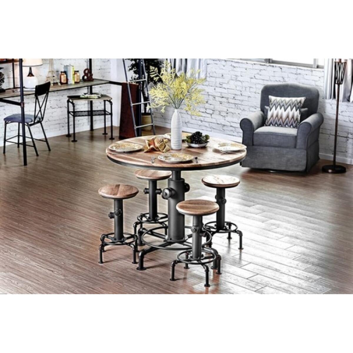 Foskey Counter Ht. Chair (2/Box) Barstools Antique Black/Natural Tone 5