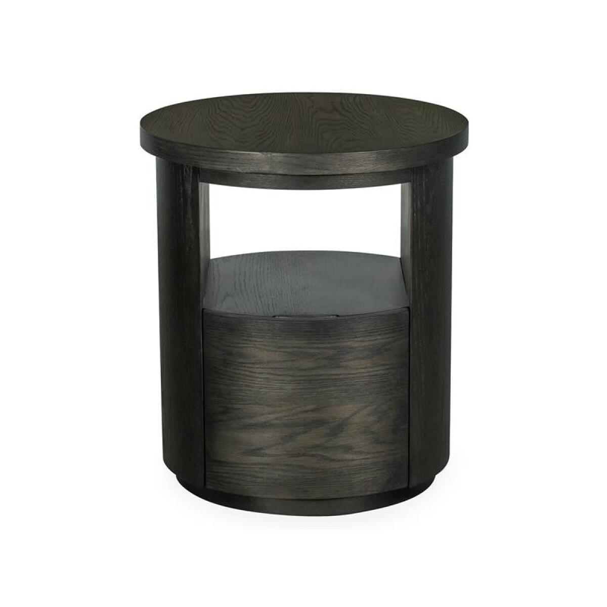 Bosley Dk. Brown Round End Table - Image 8
