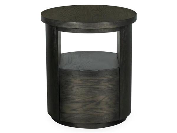 Bosley Dk. Brown Round End Table - Image 8