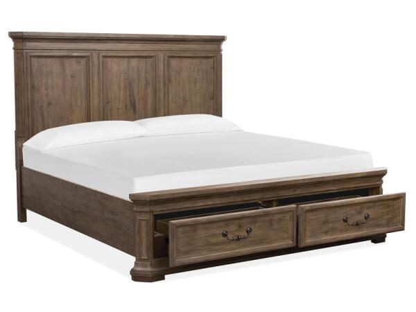 Adler Court Complete King Panel Storage Bed - Image 4