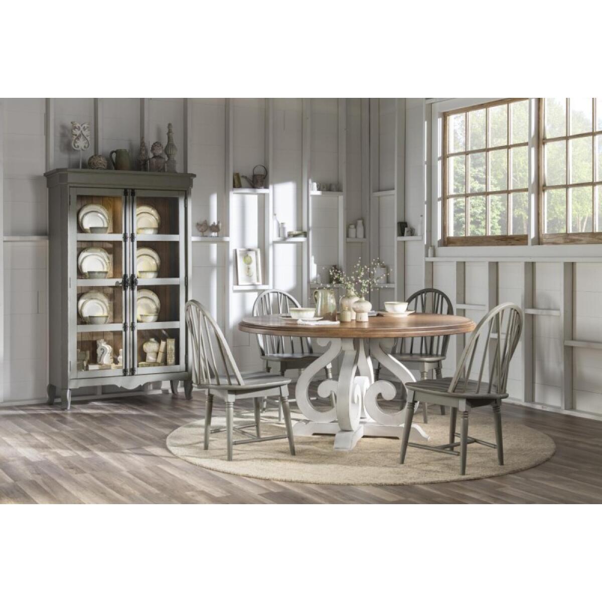 Round Dining Table Dining Tables Barnwood Oak And Picket Fence 9