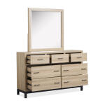 Dresser with Portrait Mirror Dressers Cream 8