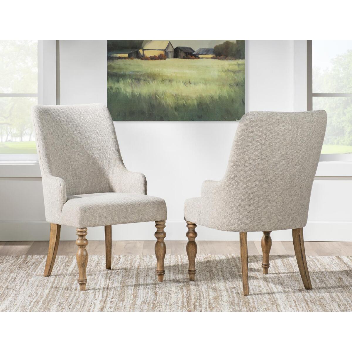 Upholstered Arm Chair Chairs & Benches Barnwood Oak 6