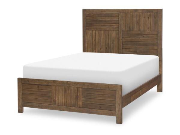 Complete Panel Bed, Full 4/6 Brown Finish Youth Beds Brown
