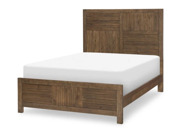 Complete Panel Bed, Full 4/6 Brown Finish Youth Beds Brown