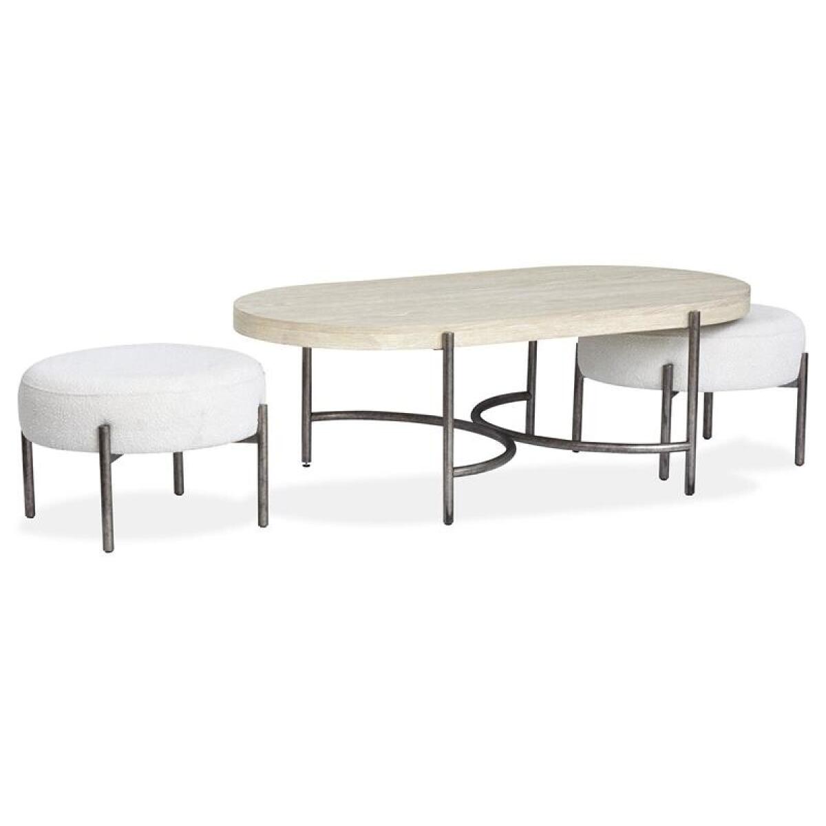Jennings Oval Cocktail Table w/2 Ottomans (Uph. Seat) Cocktail & Coffee Tables Cocktail & Coffee Tables 9