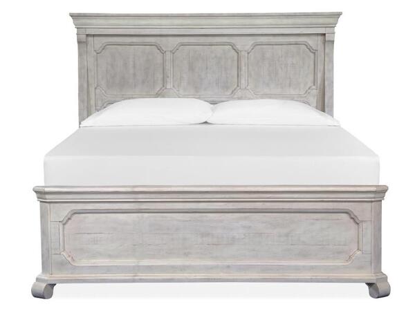 Bronwyn Complete Queen Panel Bed Beds Alabaster, Toasted Nutmeg, Baja Natural Fabric 7