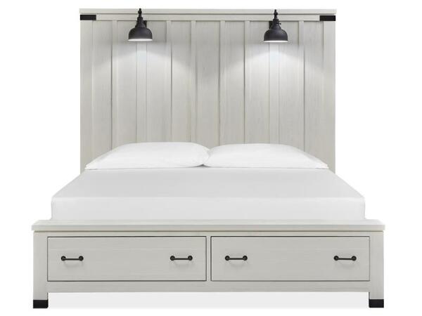 Harper B5321-64A Complete King Panel Storage Bed