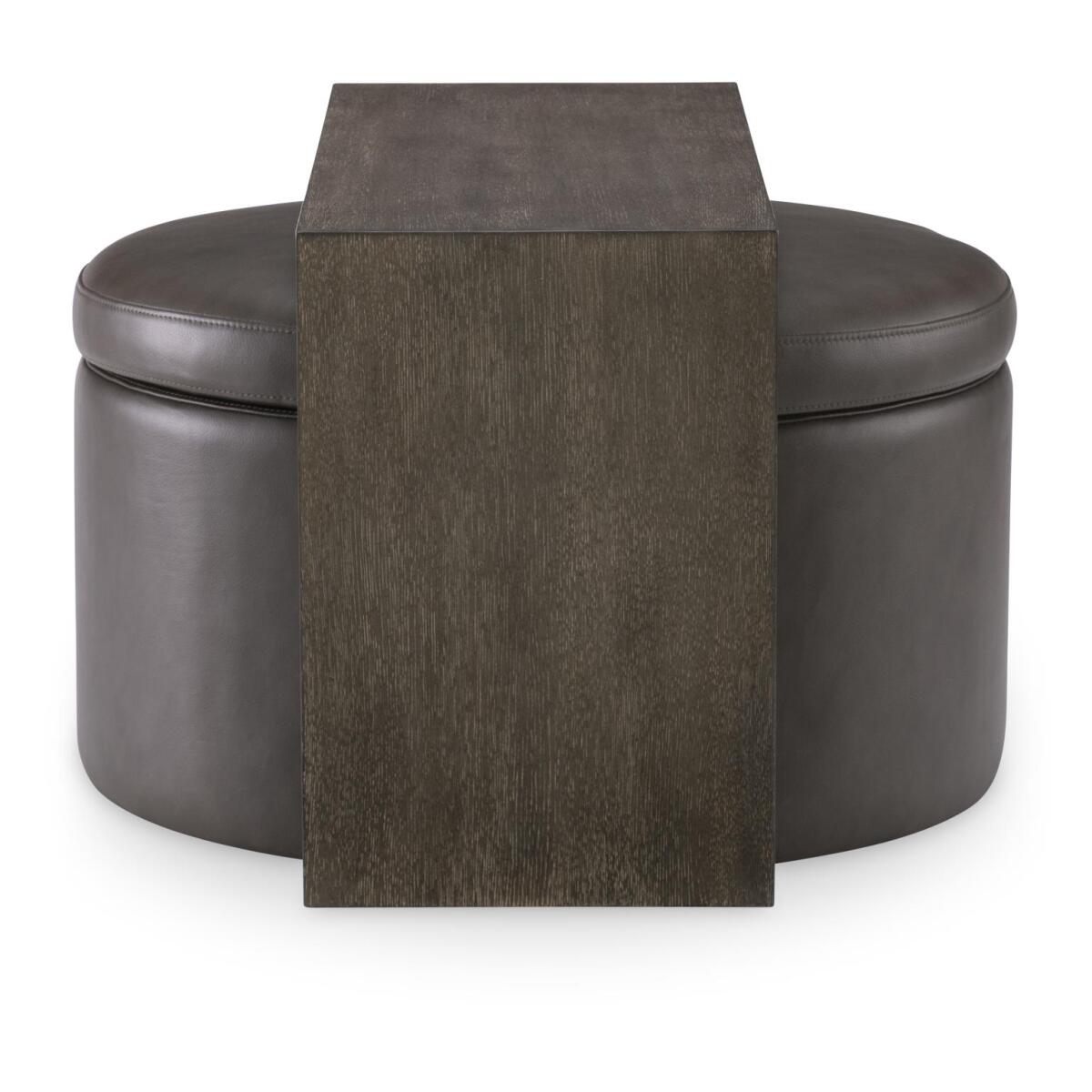 Swivel Ottoman On Casters Ottomans & Poufs Brown 5