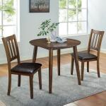 Blackwood 3 Pc. Round Table Set Dining Sets Brown 8