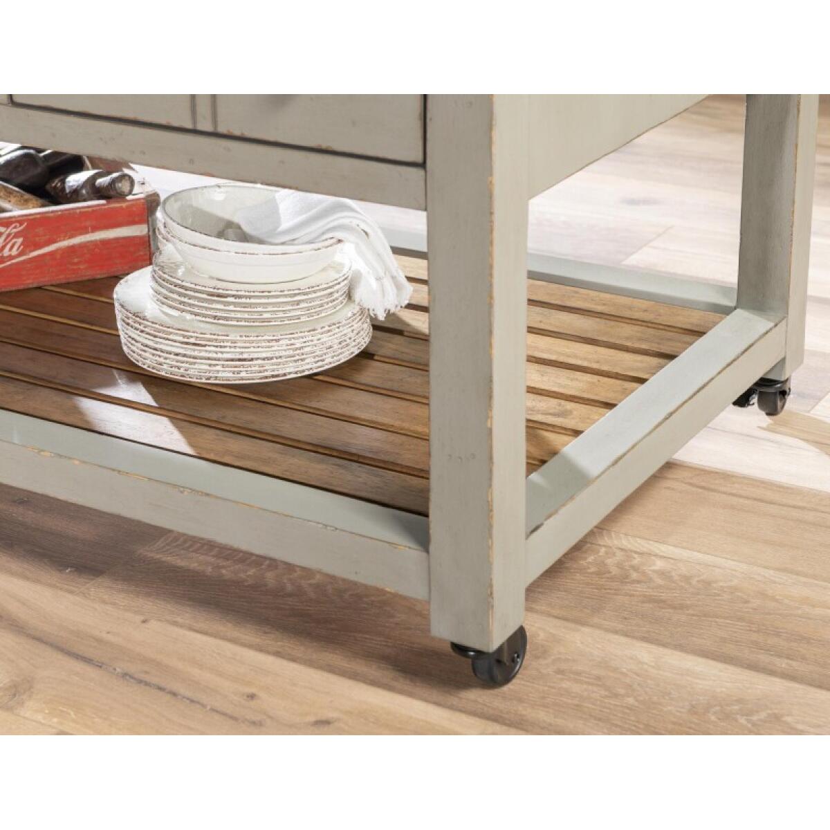 Kitchen Island 6 Drw W/casters - Image 8