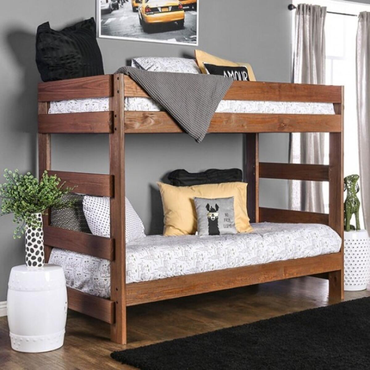 Arlette Twin/Twin Bunk Bed Youth Beds Brown 4