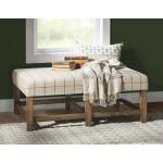 Upholstered Ottoman Cocktail Table Cocktail & Coffee Tables Barnwood Oak 11