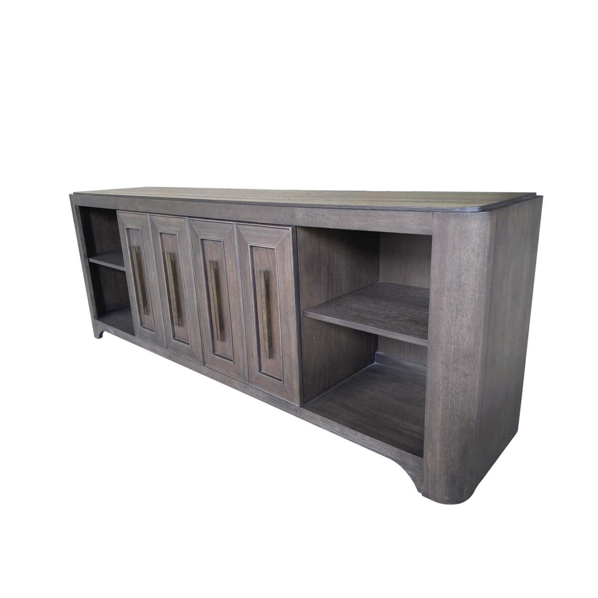 82 Inch Media Console Entertainment Stands Brown 4