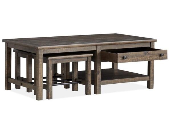 Smithton Rectangular Cocktail Table w/2 Stools - Image 18