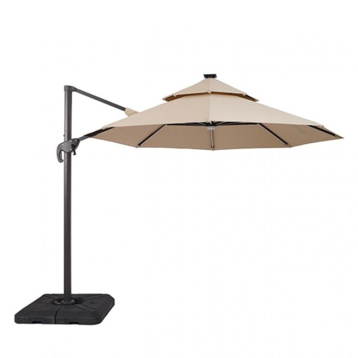Fera 10 Ft Round Umbrella w/ LED Bulb + 37" Large Base - Image 2