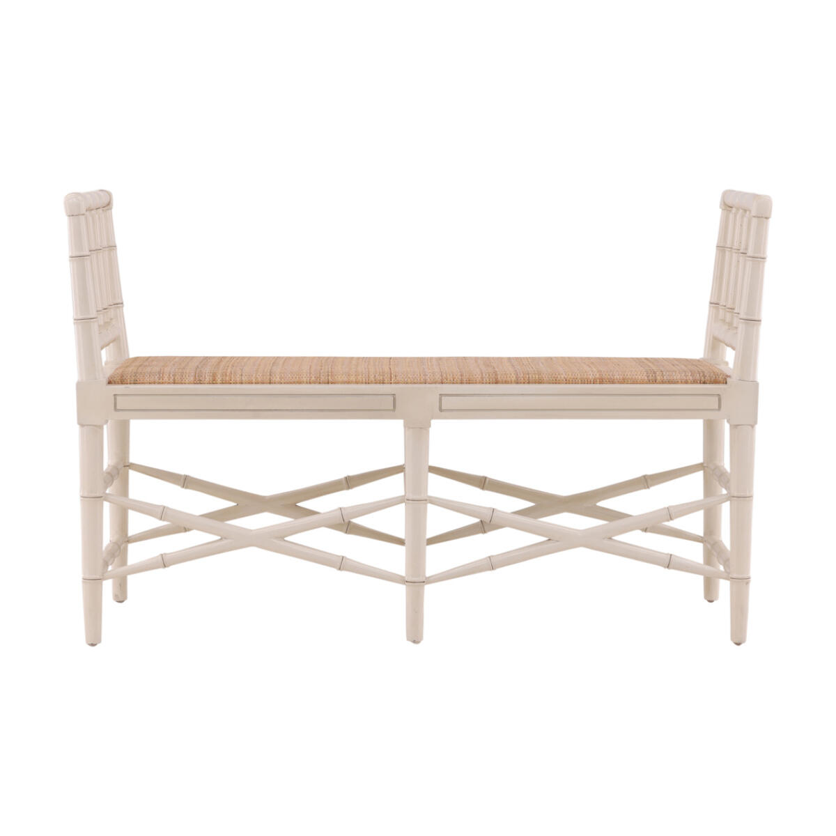 Cream Palm Bench - Image 3