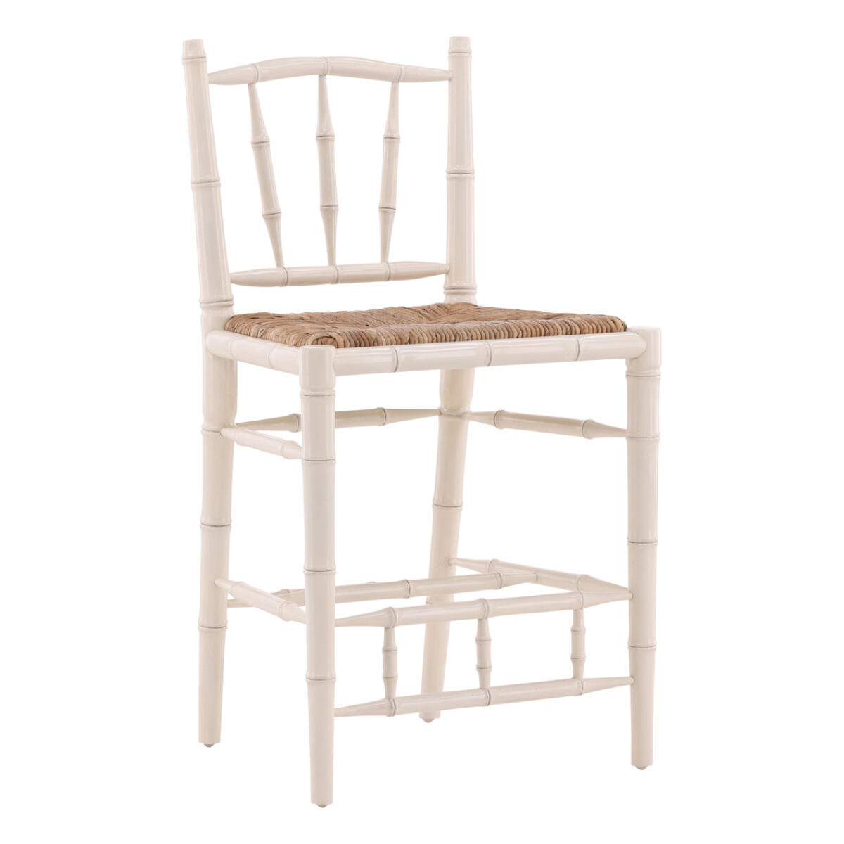 Cream Bamboo Counter Stool - Image 2