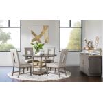 Complete Round Pedestal Table Dining Sets Brown 12