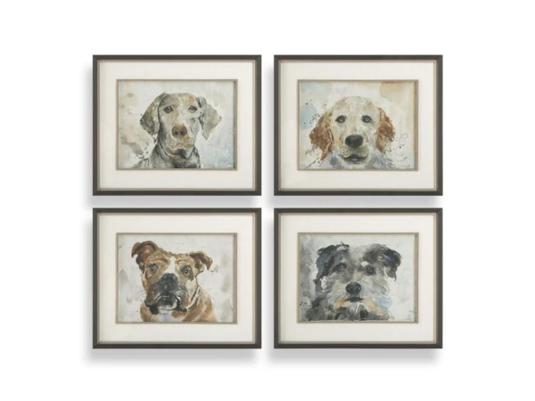 Dog Days Framed Prints, S/4 Art Art