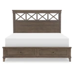 Complete Panel Bed W Storage Footboard Queen 5/0 - Image 3