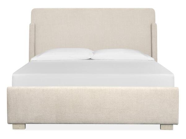 Lorelei Wood King Sleigh Bed Upholstered Footboard SU Bed Parts Bed Parts