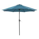 Tano 9′ Outdoor Umbrella + 21″ Round Base Outdoor Accessories Blue 9