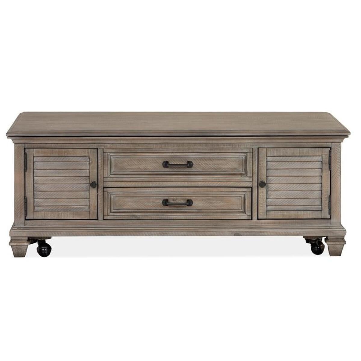 Lancaster Lift Top Storage Cocktail Table w/Casters - Image 9