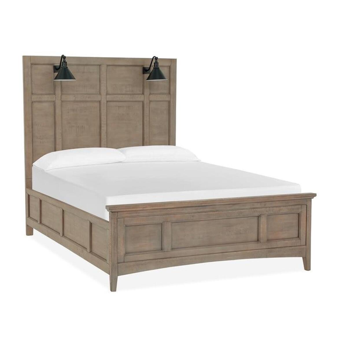 Paxton Place Complete Queen Lamp Panel Bed with Regular Rails Beds Beds 5