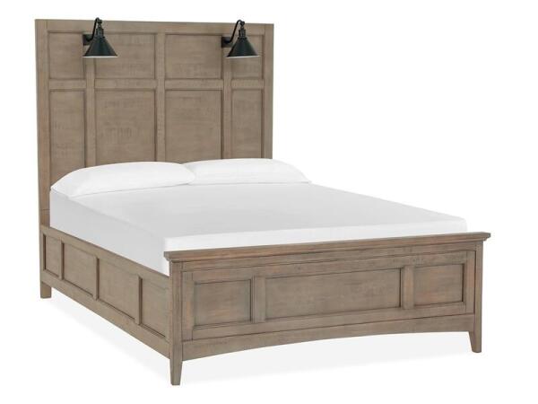 Paxton Place Complete Queen Lamp Panel Bed with Regular Rails Beds Beds 10