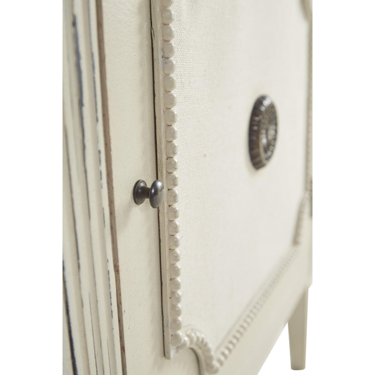 Linen & Beaded Front End Table End tables Cream 7