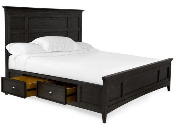 Westley Falls Complete King Panel Bed with Storage Rails - Image 5